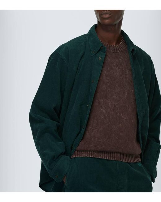 Acne Hemdjacke aus Baumwoll-Cord in Green für Herren