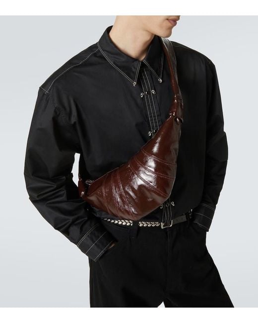Lemaire Crossbody Bag Croissant Small Aus Leder in Brown für Herren