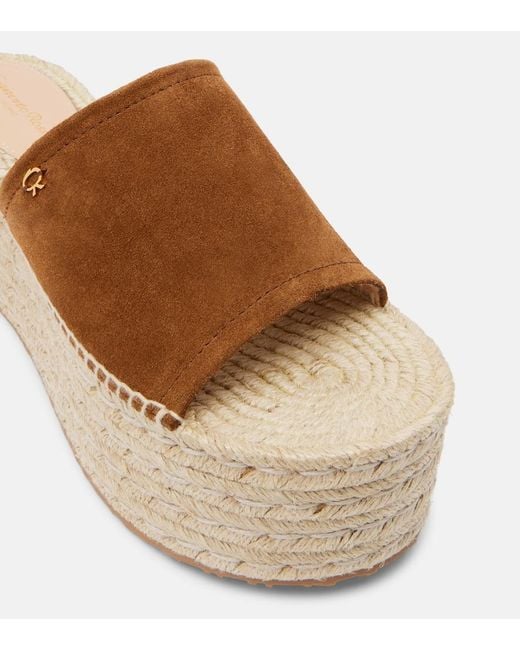 Gianvito Rossi Brown Suede Espadrille Sandals