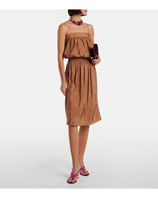 Saint Laurent Pink Satin Crepe Opyum Sandals 85