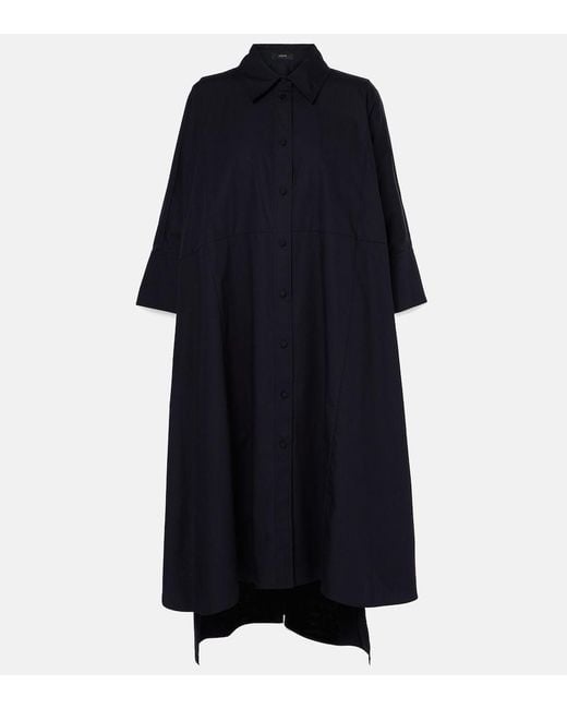 Joseph Blue Dania Cotton Poplin Shirt Dress