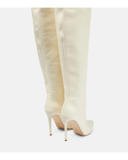 Paris Texas White Leather Over-the-knee Boots