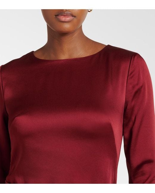 Jonathan Simkhai Red Qiana Draped Gown