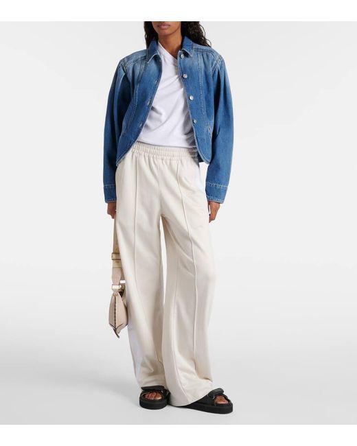 Isabel Marant Natural Roldy Cotton-blend Jersey Sweatpants