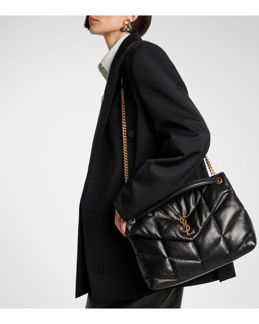 Saint Laurent Black Puffer Medium Leather Shoulder Bag