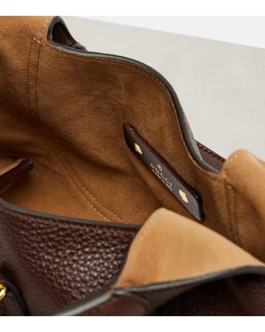 Gucci Brown Schultertasche Softbit Medium Aus Leder