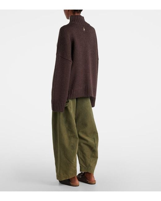 J.W. Anderson Natural Wool And Alpaca-Blend Turtleneck Sweater