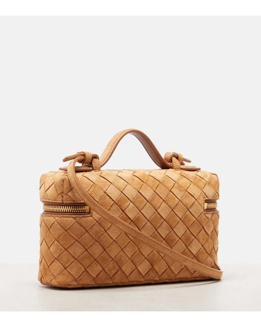 Bottega Veneta Brown Bang Bang Suede Crossbody Bag