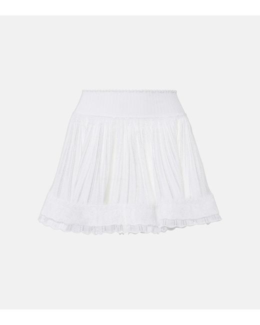 Shorts Crinoline a pieghe di Alaïa in White