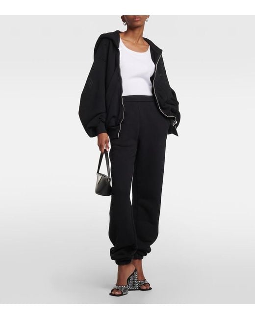 The Attico Black Penny Cotton Jersey Sweatpants