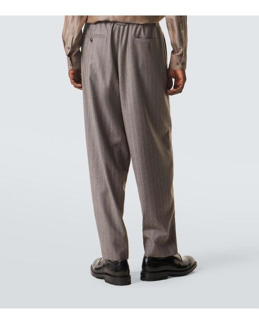 Giorgio Armani Brown Pinstripe Virgin Wool Suit for men