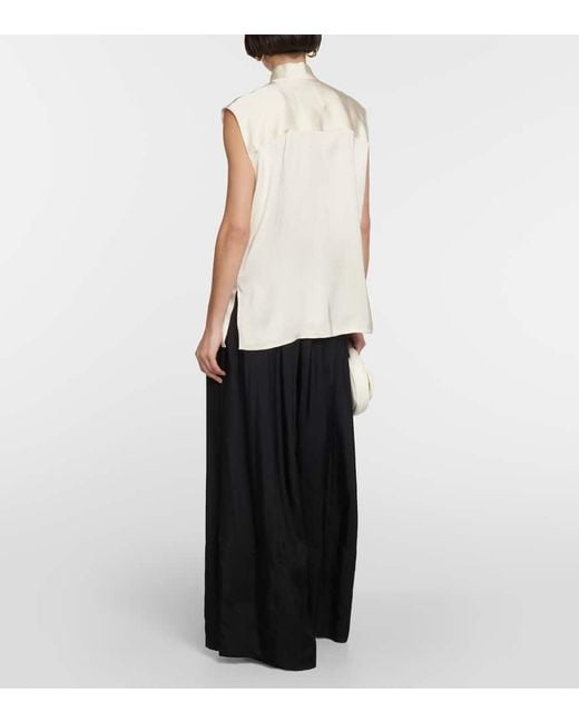 Jil Sander Natural Bluse Aus Satin