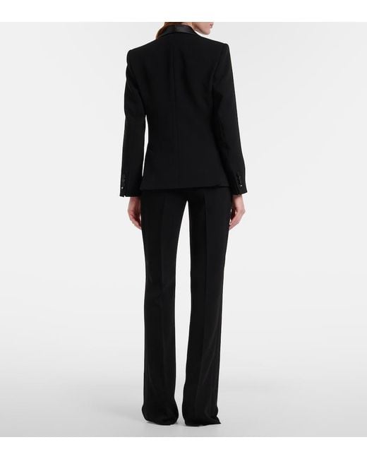 Max Mara Blue Ecrine Cady Flared Pants