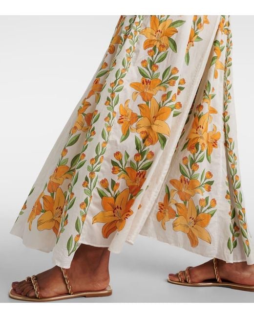 Farm Rio White Off- Tropical Lightness Sleeveless Maxi Dress, Tropical Lightness Off
