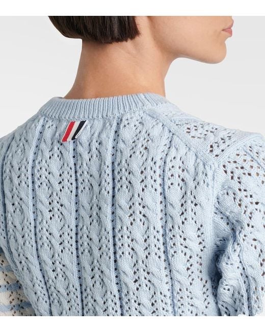 Top 4-Bar di Thom Browne in Blue