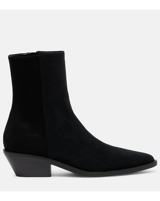 A.Emery Black Ankle Boots Hudson Aus Veloursleder