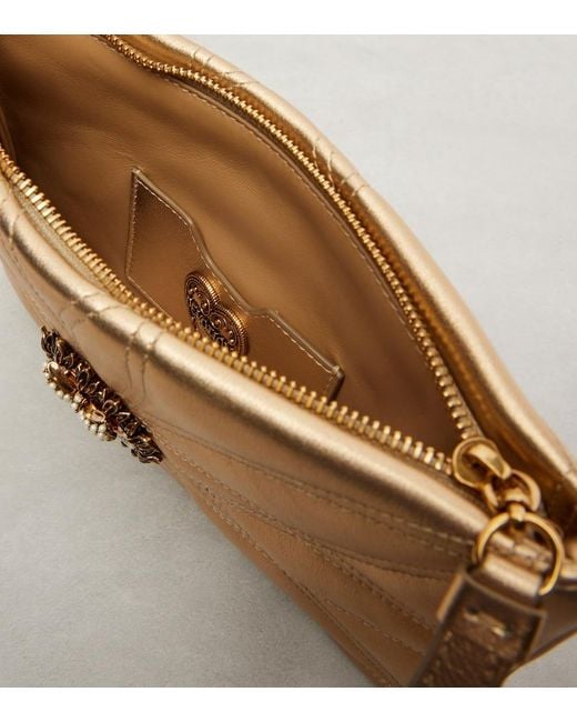 Dolce & Gabbana Natural Devotion Mini Metallic Leather Pouch