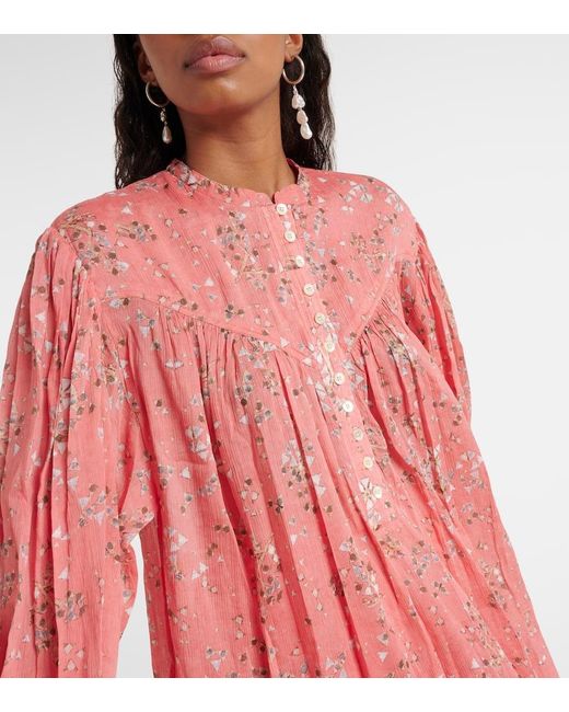Isabel Marant Orange Bluse Kiledia Aus Baumwolle Und Seide