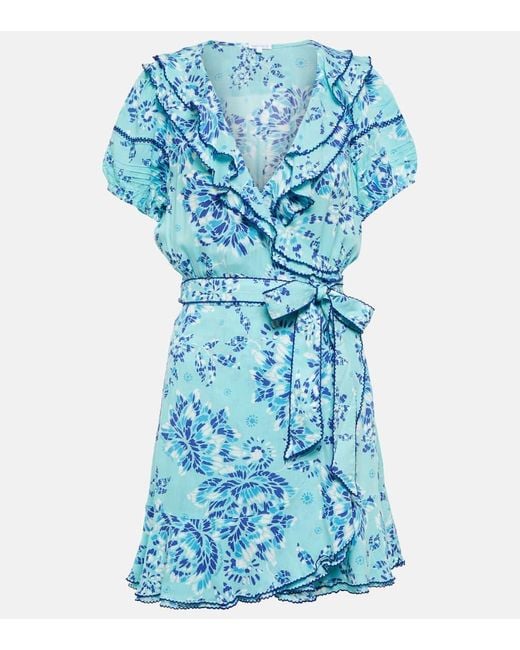 Poupette Blue Bedrucktes Minikleid Aude