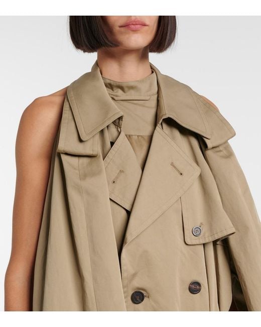 Balenciaga Natural Suspended Trench Cotton Twill Midi Dress