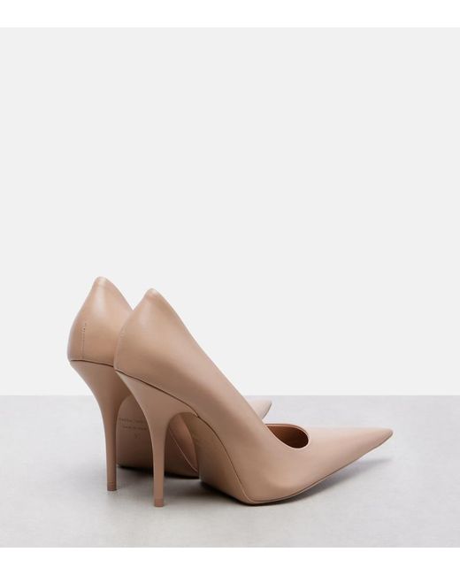 Balenciaga Natural Avenue 110 Leather Pumps