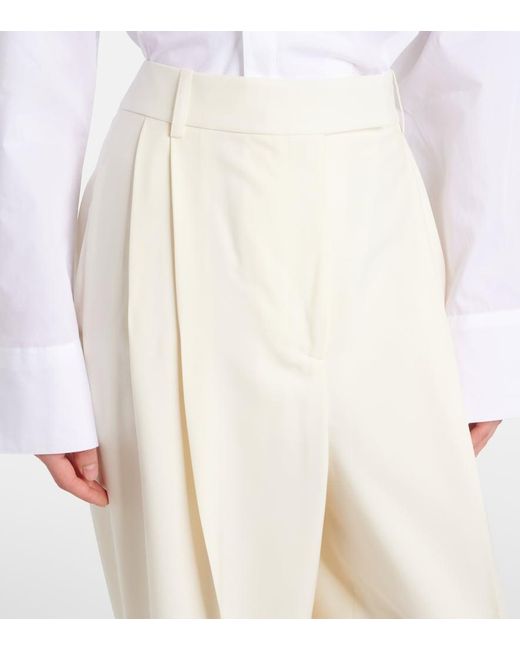 Rohe White Virgin Wool Straight Pants