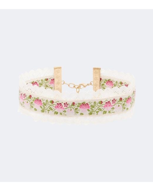 Chloé White Choker Mit Spitze