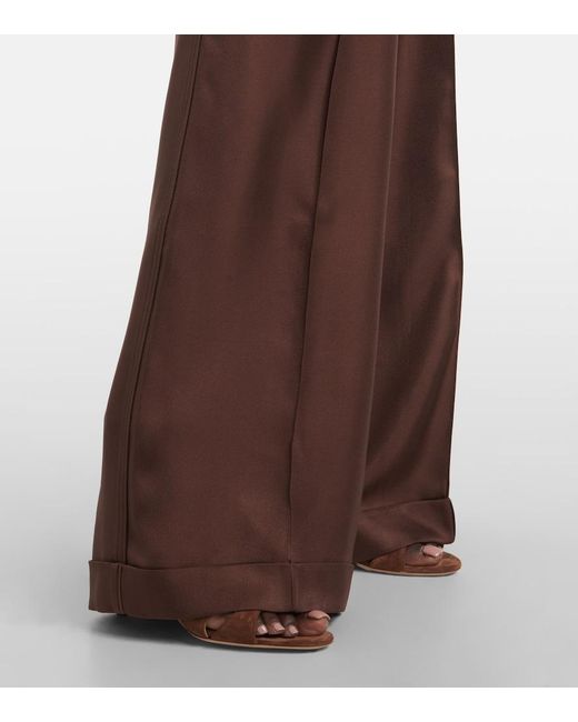 Tom Ford Brown Weite Hose Aus Seiden-Twill