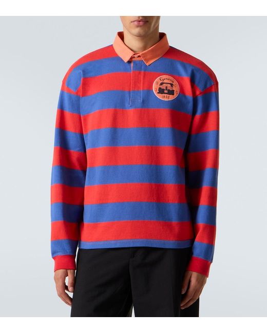 Polo De Algodon A Rayas Bode de hombre de color Red