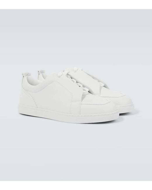 Christian Louboutin White Jimmy Leather Sneaker for men