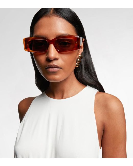 Alaïa Brown Absolu Rectangular Sunglasses