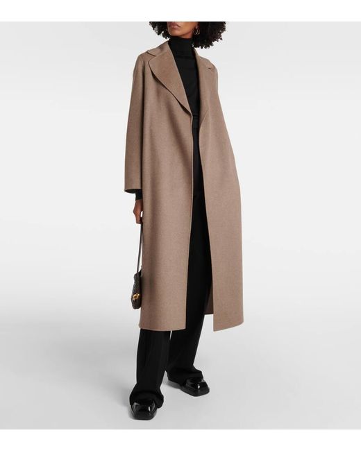 Max Mara Natural Mantel Aus Wolle