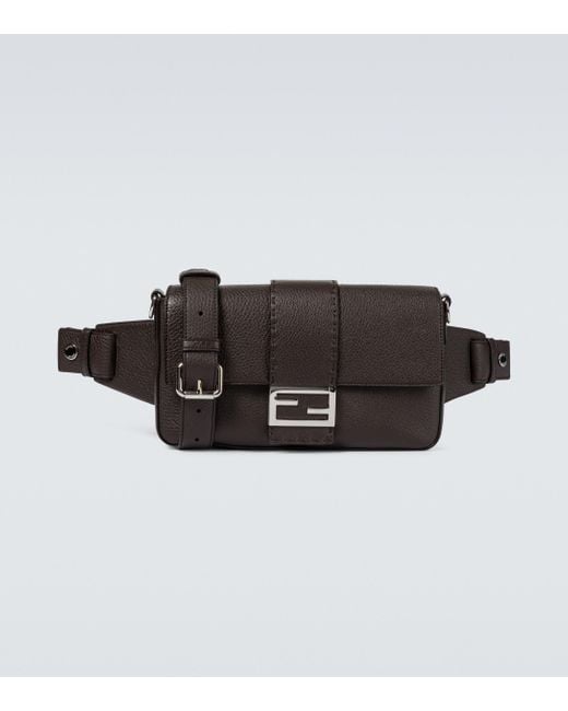 Fendi Black Regular Baguette Belt Bag for men