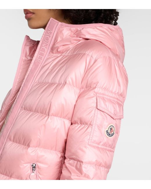 Moncler Pink Gles Quilted Down Jacket