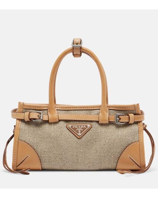 Prada Metallic Bonnie Small Top-Handle Bag