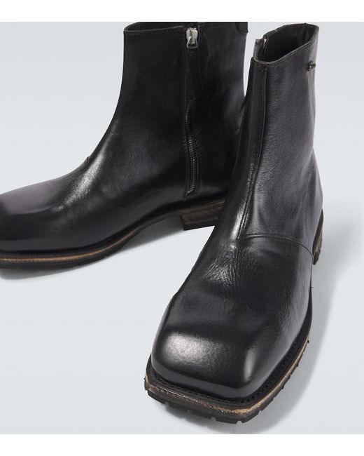 Our Legacy Engine Leather Ankle Boots in Black for Men | Lyst