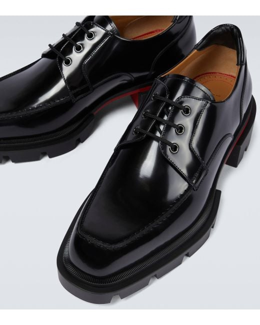 Christian Louboutin Black Our Georges Leather Lace-up Shoes for men