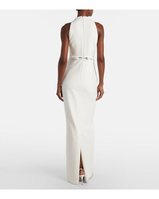 Vestido De Novia Jalie De Crepe Con Lazo Safiyaa de color White