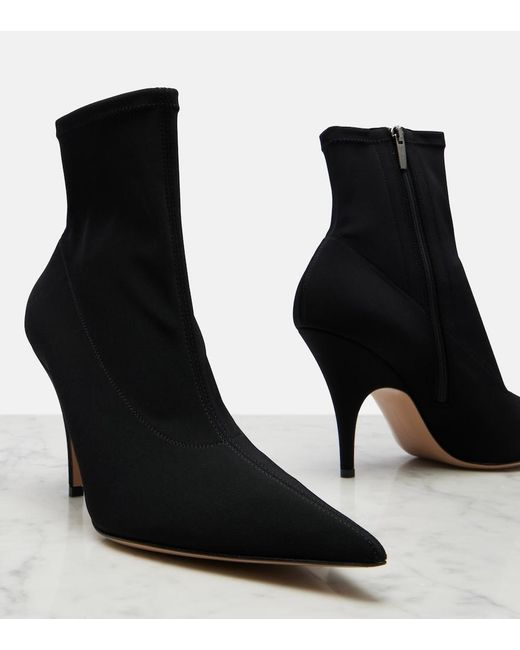 Gianvito Rossi Black Osaka Canvas Ankle Boots