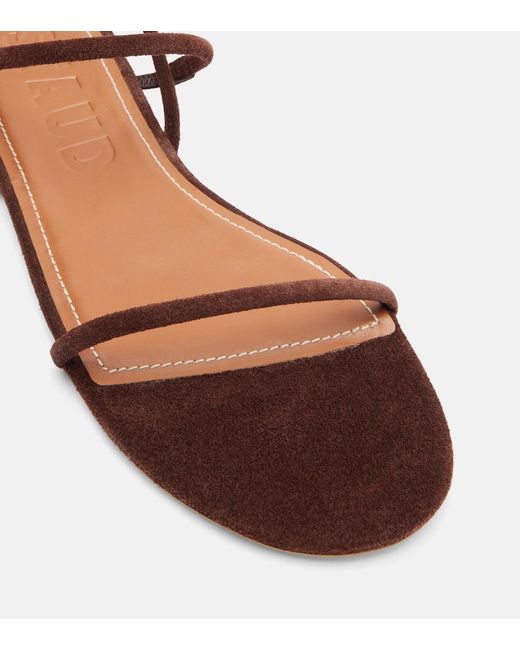 Staud Brown Laurel Suede Sandals