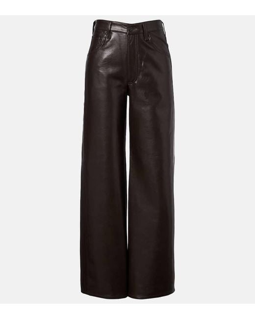 Citizens of Humanity Black Ayla High-Rise Wide-Leg Pants