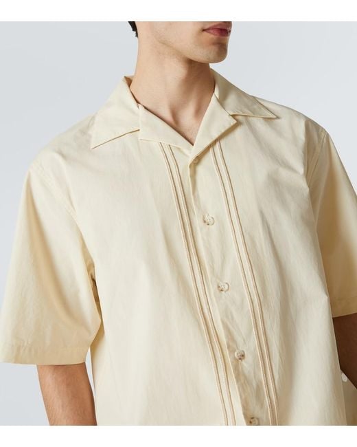Commas Natural Cotton Bowling Shirt for men