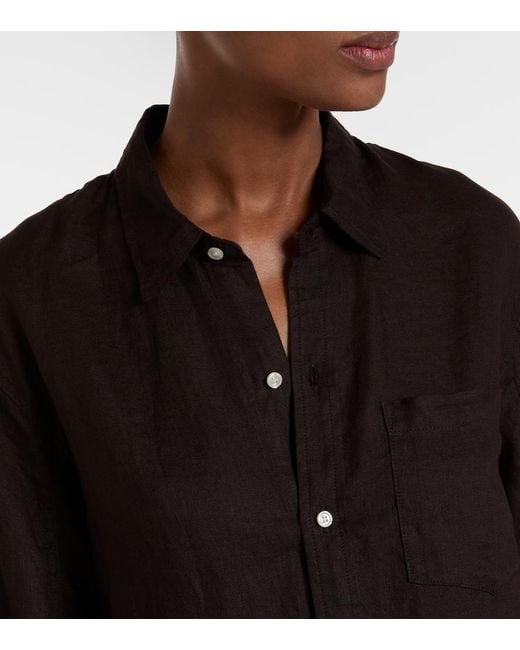 Citizens of Humanity Black Kayla Linen Shirt