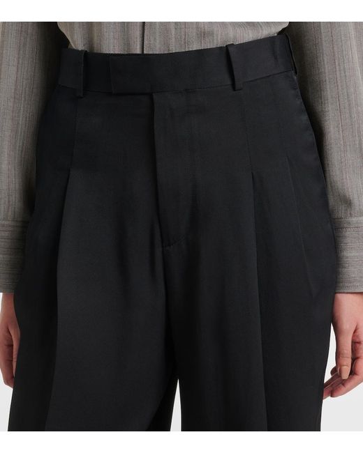 Bottega Veneta Black High-Rise Tapered Pants