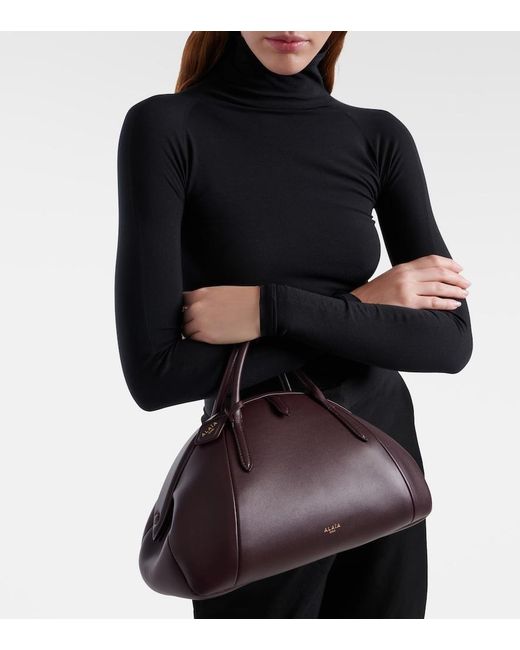 Alaïa Brown Purse Small Leather Top-Handle Bag