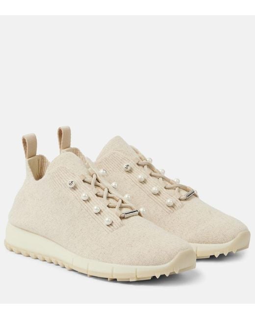 Jimmy Choo Natural Sneakers Veles Aus Strick
