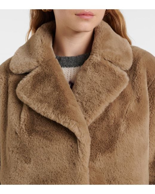 Velvet Natural Evalyn Faux Fur Coat