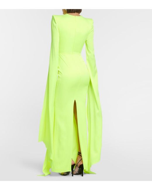 Alex Perry Yellow Bennett Satin Gown