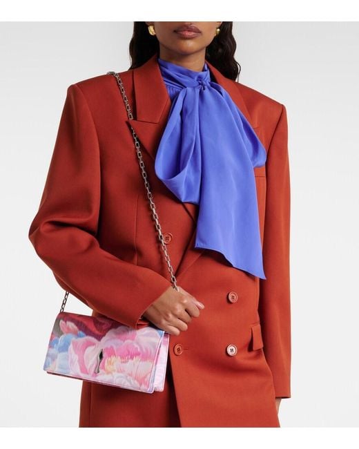 Christian Louboutin Pink Bettina Floral Clutch