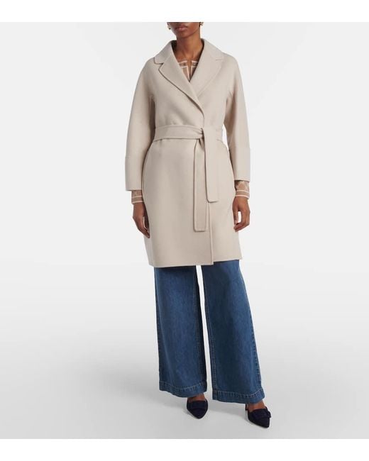 Max Mara Natural Mantel Mit Gürtel